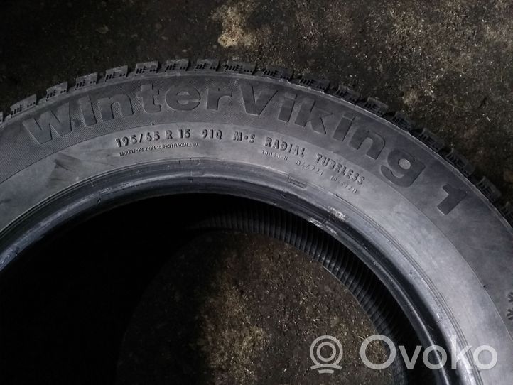 Renault 21 R15 winter/snow tires with studs CONTINENTAL