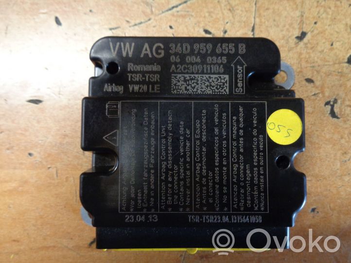 Skoda Rapid (NH) Module de contrôle airbag 34D959655B