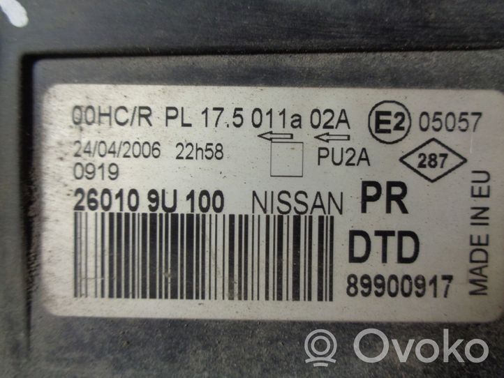 Nissan Note (E11) Faro delantero/faro principal 260109U100
