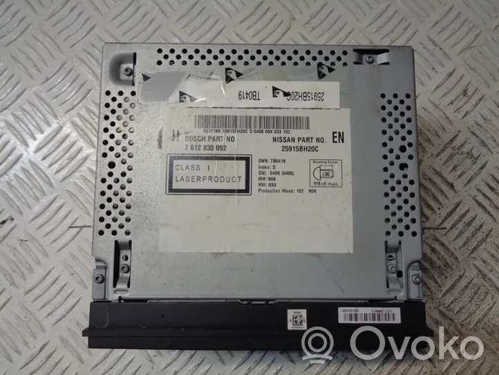 Nissan Qashqai Radio / CD/DVD atskaņotājs / navigācija 7612830092