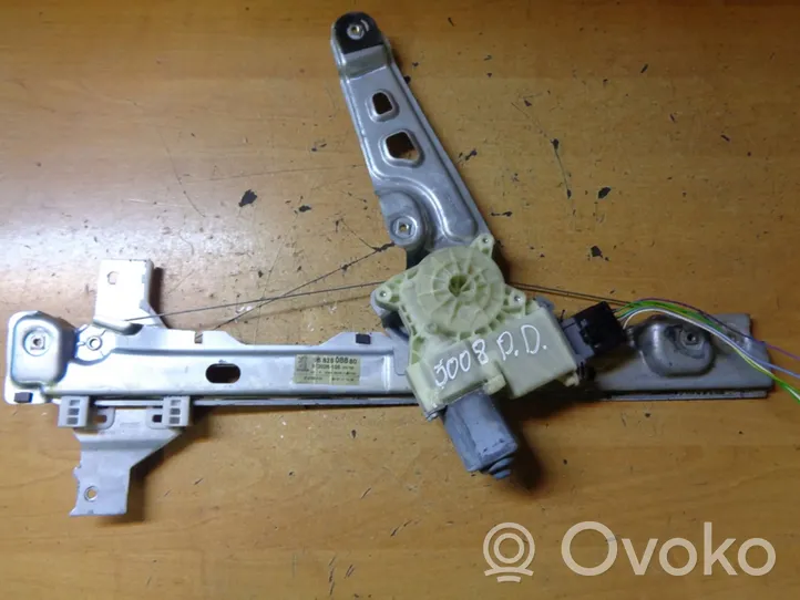 Peugeot 5008 Front door window regulator with motor 9682808880