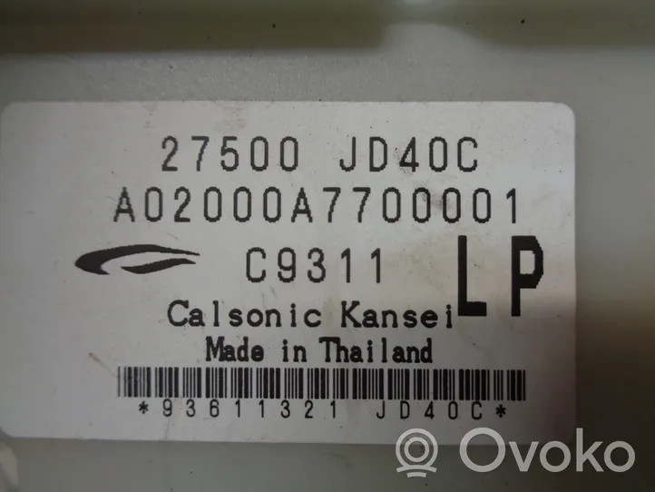 Nissan Qashqai+2 Oro kondicionieriaus/ klimato/ pečiuko valdymo blokas (salone) 27500JD40C