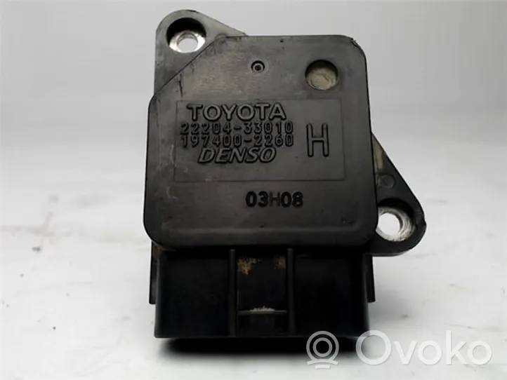 Toyota Yaris Przepływomierz masowy powietrza MAF 222040N010