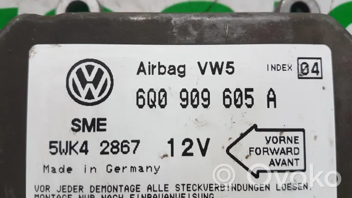 Volkswagen Golf V Turvatyynyn ohjainlaite/moduuli 6Q0908605