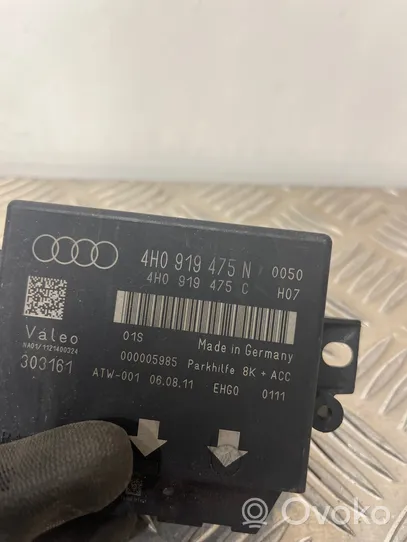 Audi A6 C7 Parkavimo (PDC) daviklių valdymo blokas 4H0919475N