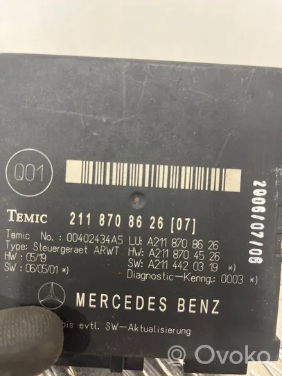 Mercedes-Benz E W211 Autres unités de commande / modules A2118708626
