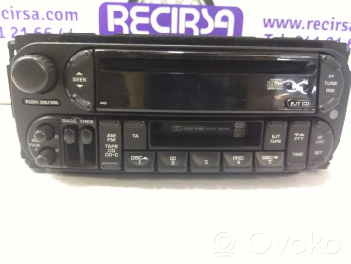 Chrysler Voyager Radio/CD/DVD/GPS-pääyksikkö P05091601AE