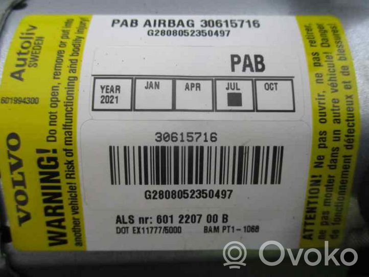 Volvo V50 Poduszka powietrzna Airbag pasażera 30615716