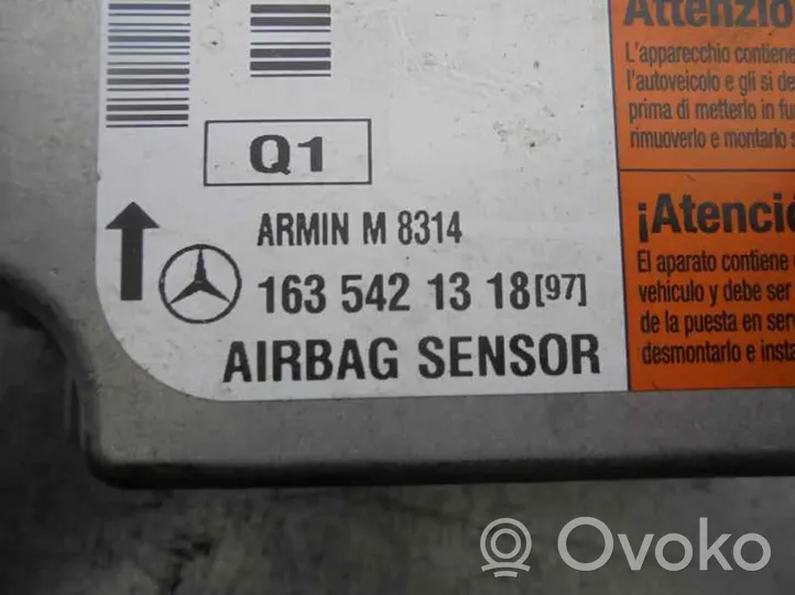 Mercedes-Benz ML W163 Module de contrôle airbag 1635421318