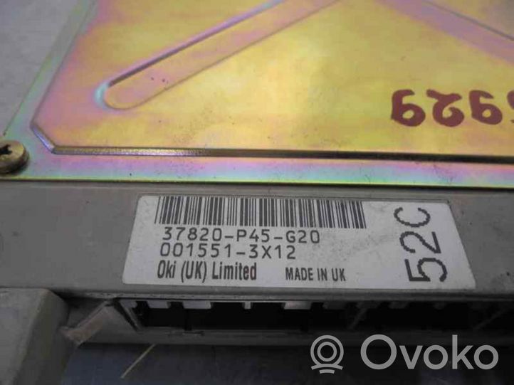 Honda Accord Calculateur moteur ECU 37820P45