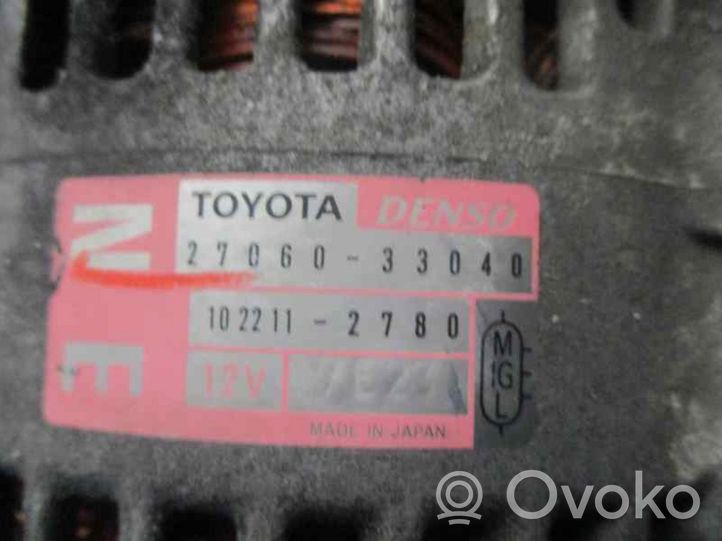 Toyota Yaris Verso Generaattori/laturi 2706033040