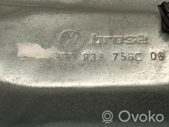 Volkswagen PASSAT B5 Takaoven ikkunan nostin moottorilla 3B9839756