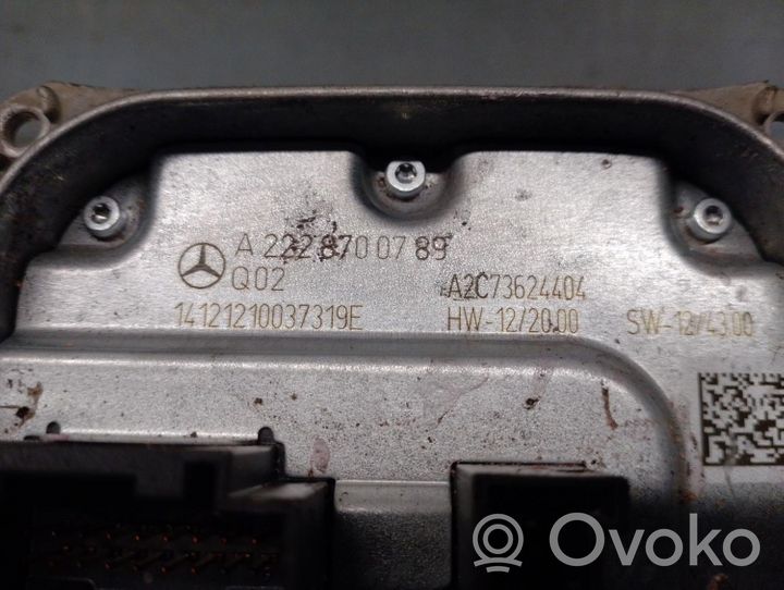 Mercedes-Benz C W205 Sterownik / moduł świateł Xenon A2228700789