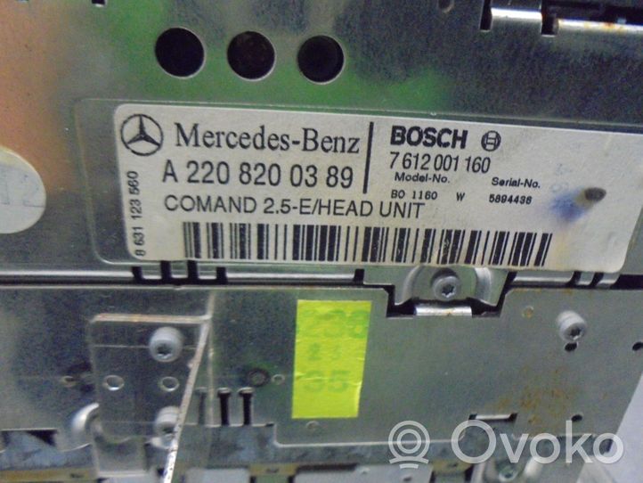 Mercedes-Benz S W220 Monitor/display/piccolo schermo A2208200389