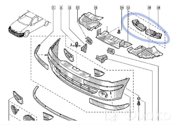 Renault Megane I Traverse de pare-chocs avant 620926845R