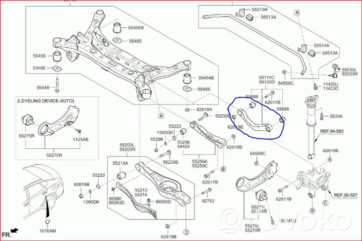 KIA Optima Braccio di controllo sospensione posteriore 55110C3000