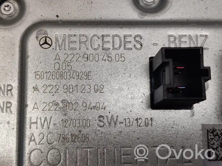 Mercedes-Benz S W222 Moduł sterujący statecznikiem LED A2229004505