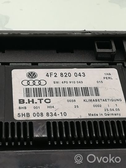 Audi A6 S6 C6 4F Oro kondicionieriaus/ klimato/ pečiuko valdymo blokas (salone) 