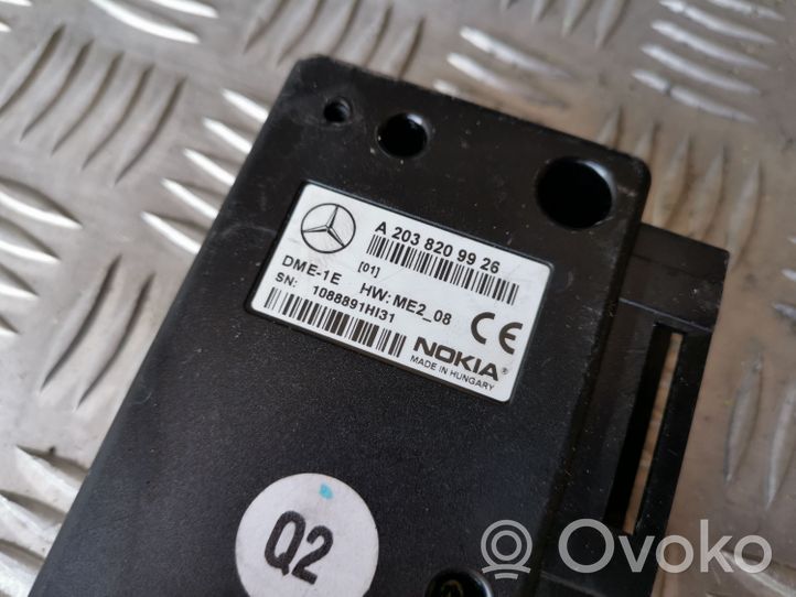 Mercedes-Benz S W220 Puhelimen käyttöyksikkö/-moduuli A2038209926