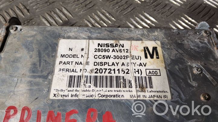 Nissan Primera Écran / affichage / petit écran 28090AV612