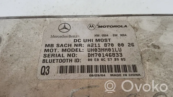 Mercedes-Benz E W211 Tālruņa vadības bloks A2118700026