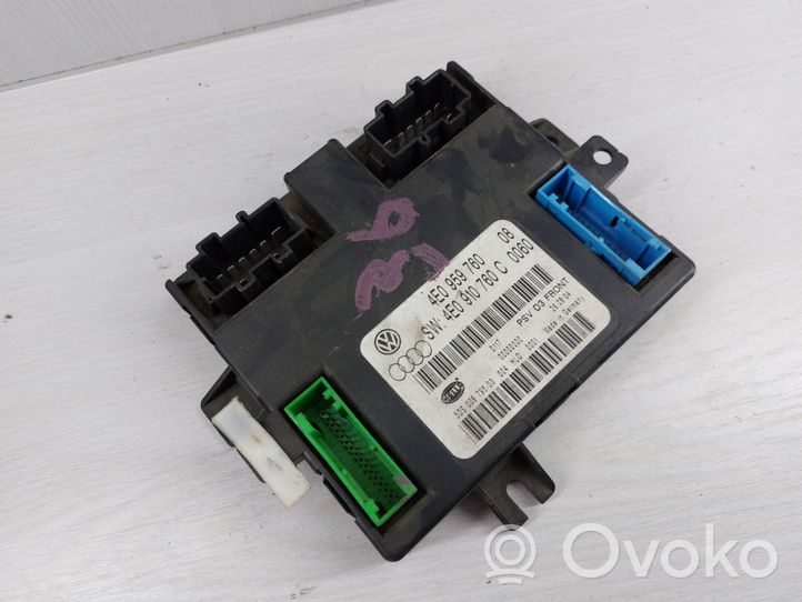 Audi A8 S8 D5 Modulo di controllo sedile 4E0959760