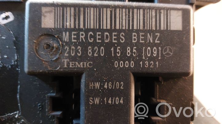 Mercedes-Benz C W203 Unité de commande module de porte 2038201585