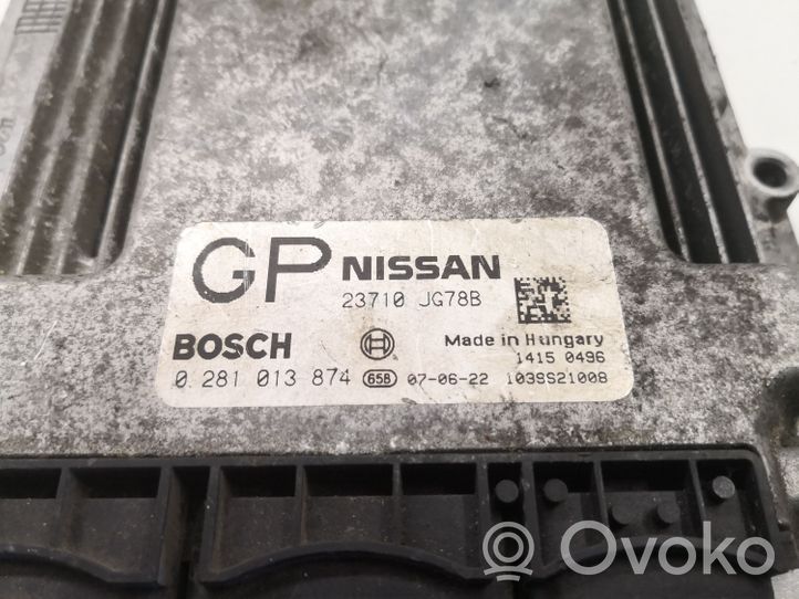 Nissan X-Trail T31 Moottorin ohjainlaite/moduuli 0281013874