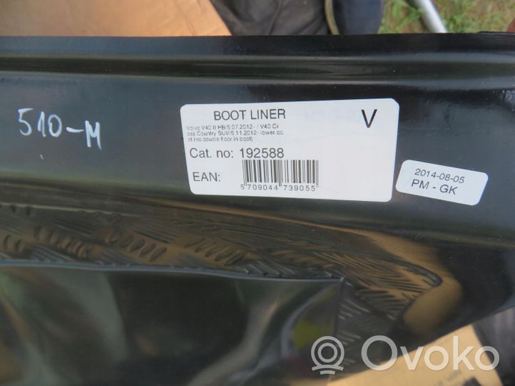 Volvo V40 Doublure de coffre arrière, tapis de sol 