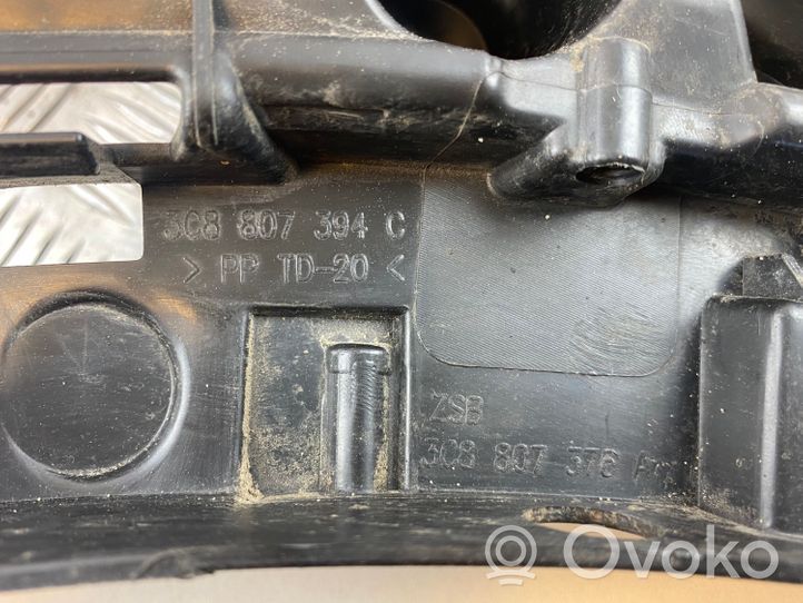 Volkswagen PASSAT CC Support de pare-chocs arrière 3C8807394