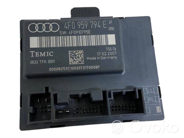 Audi A6 S6 C6 4F Oven ohjainlaite/moduuli 4F0959794E