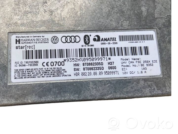 Audi A5 8T 8F Bluetoothin ohjainlaite/moduuli 8T0862335D