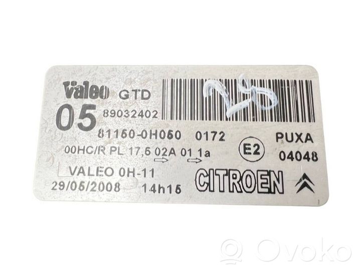 Citroen C1 Faro/fanale 811500H050