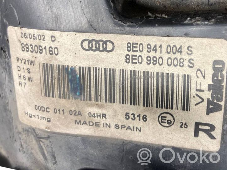 Audi A4 S4 B6 8E 8H Phare frontale 8E0941004S