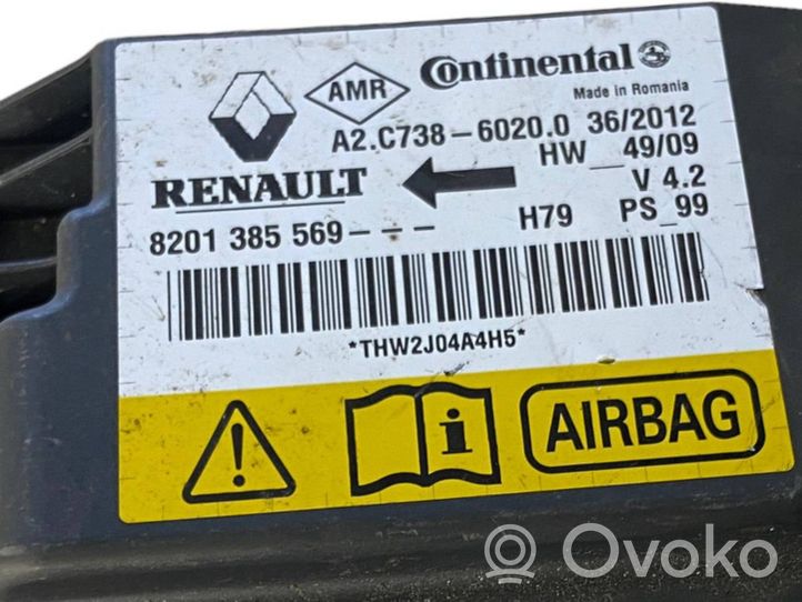 Dacia Duster Oro pagalvių valdymo blokas 8201385569