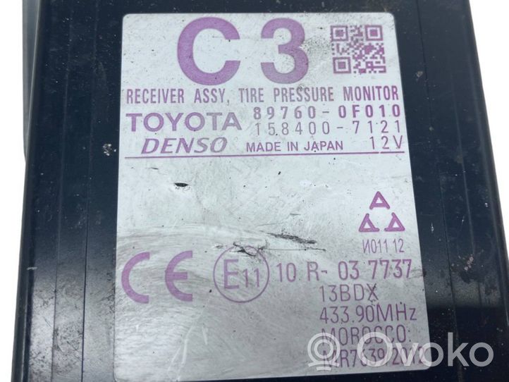 Toyota Verso Module de pression des pneus 897600F010