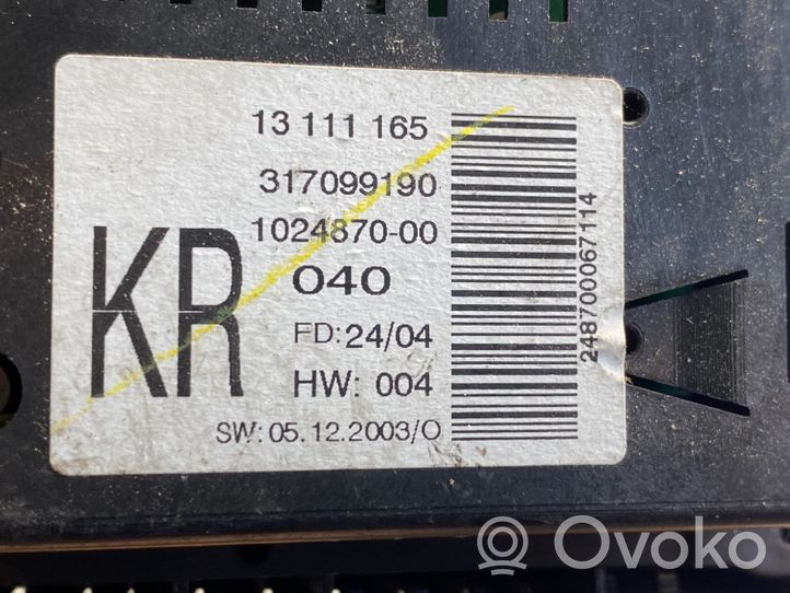 Opel Astra H Monitori/näyttö/pieni näyttö 13111165