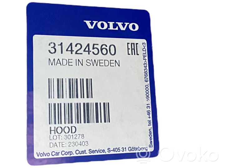 Volvo XC60 Vano motore/cofano 31424560