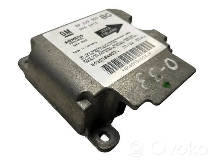 Opel Zafira A Module de contrôle airbag 09229303