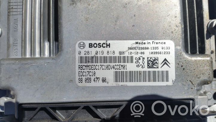 Citroen C3 Komputer / Sterownik ECU silnika 0281019818