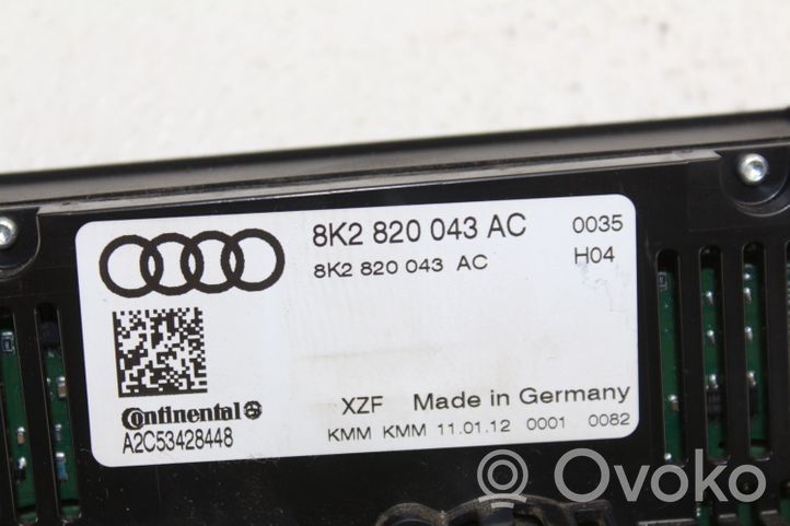 Audi A4 S4 B8 8K Ilmastoinnin ohjainlaite 8K2820043AC