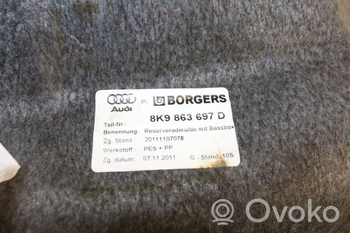 Audi A4 S4 B8 8K Rivestimento vano della ruota di scorta 8K9863697D