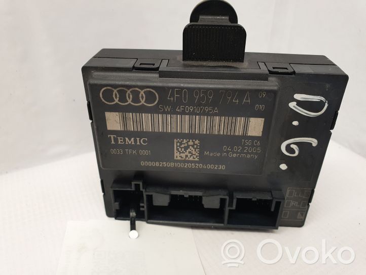 Audi A6 S6 C6 4F Unité de commande module de porte 4F0959794A