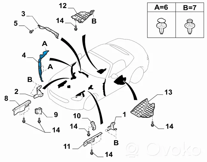 Fiat 124 Spider Panel wykończeniowy błotnika 6000615425