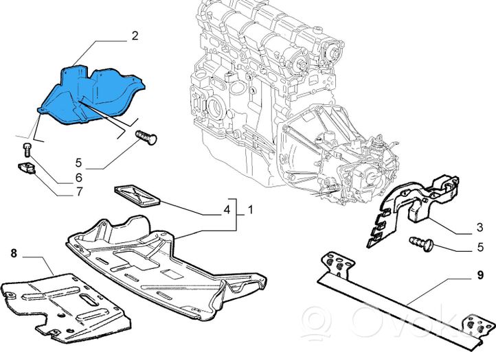 Fiat Bravo - Brava Protection inférieure latérale 7768871