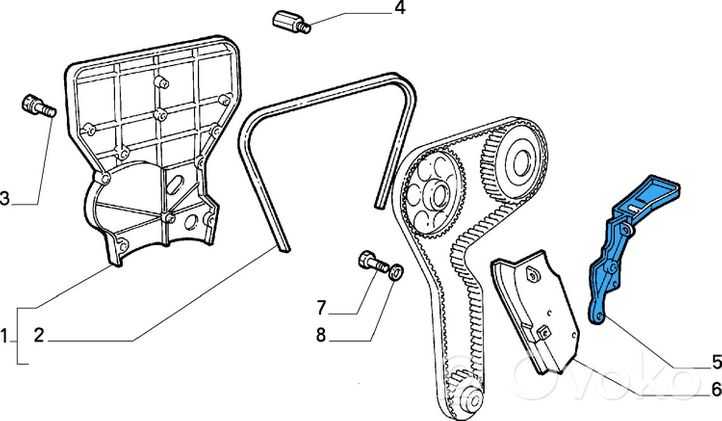 Fiat Bravo - Brava Osłona paska / łańcucha rozrządu 60605814