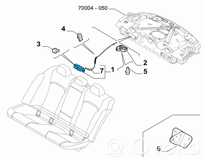 50533238 Alfa Romeo Giulia Schloss Entriegelung Rücksitzlehne  