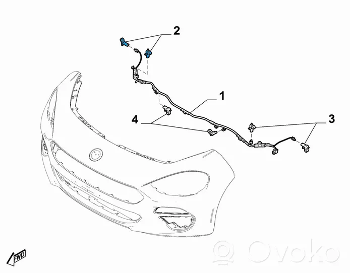 Fiat 124 Spider Датчик удара надувных подушек 6000614513