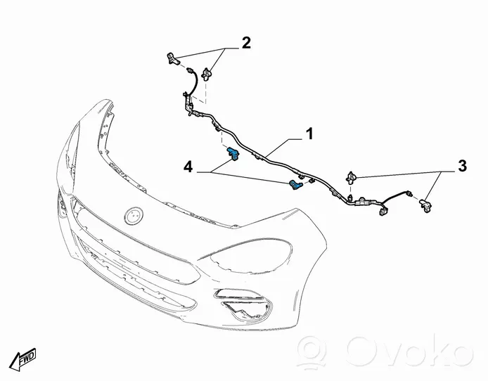 Fiat 124 Spider Turvatyynyn törmäysanturi 6000614514