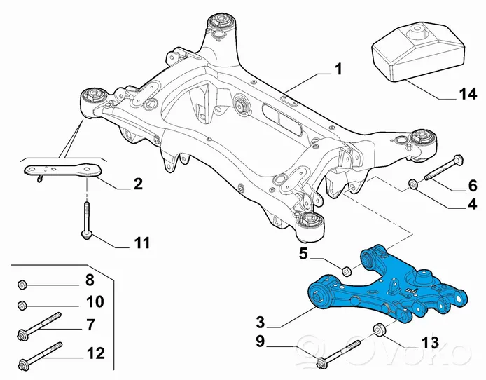 Alfa Romeo Stelvio Brazo de suspensión trasero 50549120